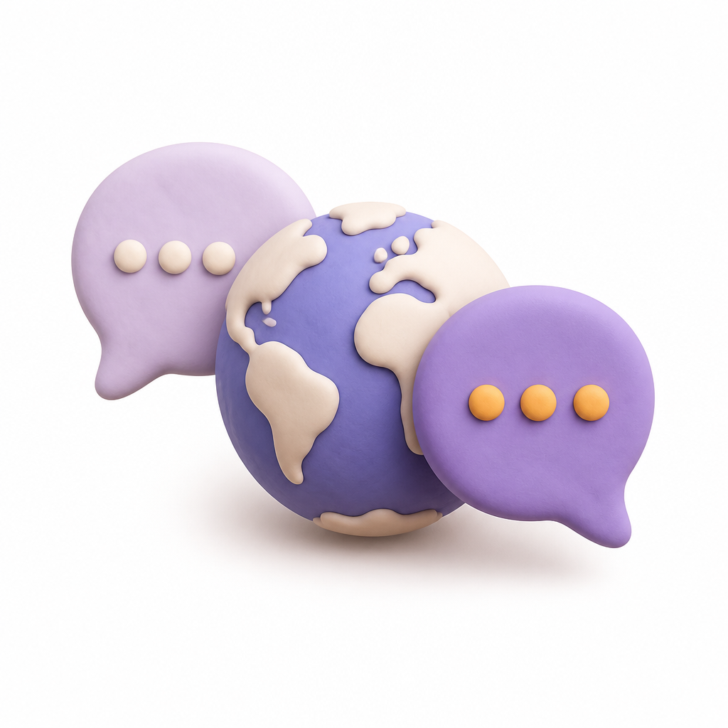 3D-Icon: Mehrsprachige Beratung
